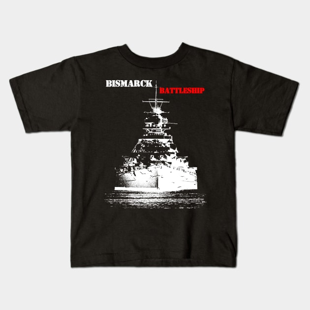 Bismarck - Battleship Kids T-Shirt by hottehue